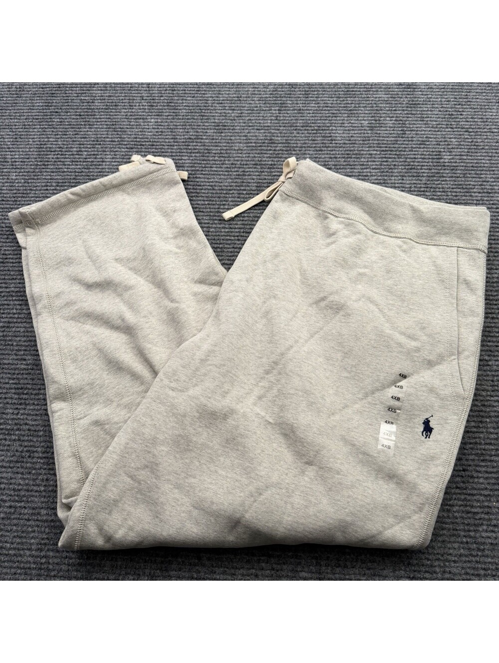 Polo Ralph Lauren Sweatpants Mens Size 4XB Gray Drawstring Hem Pony Logo NWOT